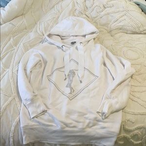 Oversized pullover hoodie with surfergirl